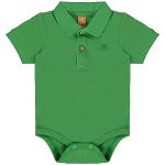 Body Polo c/ Short para bebê em piquet Verde Colina - Up Baby