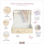 Mala Maternidade Vintage Borboletas Marfim - Masterbag