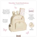 Mochila Maternidade Noah Borboletas Marfim - Masterbag