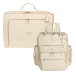 Mala Vintage + Mochila Urban Borboletas Marfim – Masterbag