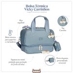 Bolsa Térmica para bebê Vicky Carrinhos Azul - Masterbag