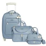 Mala com rodinhas + Bolsa Nina + Bolsa Térmica Vicky Carrinhos Azul – Masterbag