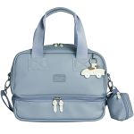 Mala com rodinhas + Bolsa Nina + Bolsa Térmica Vicky Carrinhos Azul – Masterbag