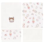 Kit com 2 toalhinhas de boca atoalhadas Amiguinhas - Mini & Co.