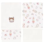 Kit com 2 toalhinhas de boca atoalhadas Amiguinhas - Mini & Co.