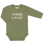 Body longo c/ Calça (Mijão) para bebê em algodão egípcio Woodland - Mini & Co.