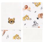 Kit com 2 toalhinhas de boca atoalhadas Family Safari - Mini & Co.