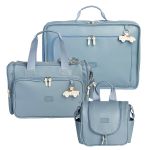 Mala Vintage + Bolsa Anne + Frasqueira Térmica Emy Carrinhos Azul – Masterbag