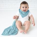 Kit com 2 toalhinhas de boca atoalhadas Colorful Azul - Mini & Co.