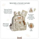 Mochila Maternidade Noah Safari Caqui - Masterbag