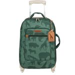 Mala com rodinhas + Bolsa Anne + Frasqueira Térmica Emy + Porta Carteira de Vacinação Safari Verde - Masterbag