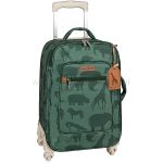 Mala com rodinhas + Bolsa Anne + Frasqueira Térmica Emy + Porta Carteira de Vacinação Safari Verde - Masterbag