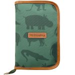Mala com rodinhas + Bolsa Anne + Frasqueira Térmica Emy + Porta Carteira de Vacinação Safari Verde - Masterbag