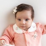 Macacão longo c/ golinha para bebê em malha tricot Coelha Camponesa Rosa - Mini & Co.