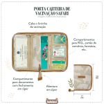 Porta Carteira de Vacinação de bebê Safari Caqui - Masterbag