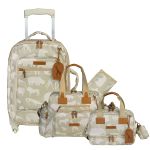 Mala com rodinhas + Bolsa Everyday + Bolsa Térmica Vicky Safari Caqui – Masterbag