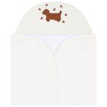 Toalha de banho c/ forro em fralda para bebê Puppy - Mini & Co.