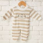 Macacão longo para bebê em tricot Tigrinho - Mini & Co.