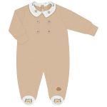 Macacão longo c/ golinha para bebê em algodão egípcio Safari Sleep - Mini & Co.