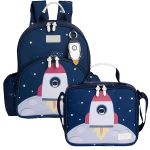 Mochila + Lancheira Térmica Kids Espaço - Masterbag Kids