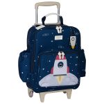 Mochila com rodinhas + Lancheira Térmica Kids Espaço - Masterbag Kids