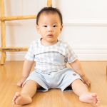Macacão curto para bebê em algodão egípcio Urso Provençal - Mini & Co.