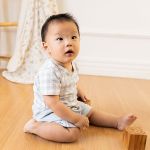 Macacão curto para bebê em algodão egípcio Urso Provençal - Mini & Co.