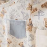 Macacão curto para bebê em algodão egípcio Urso Provençal - Mini & Co.