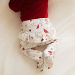 Body longo c/ Calça (Mijão) para bebê em ribana Cogumelos - Mini & Co.