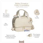 Bolsa Térmica para bebê Vicky Carrinhos Marfim - Masterbag