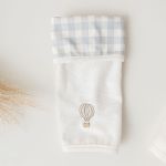 Kit com 2 toalhinhas de boca atoalhadas Xadrez Urso Provençal - Mini & Co.