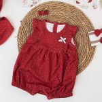 Macacão regata babadinhos para bebê em algodão egípcio Cogumelos - Mini & Co.