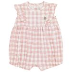 Macacão curto babadinhos em algodão egípcio Ursa Provençal - Mini & Co.