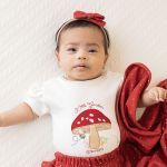 Body curto c/ Short babadinhos para bebê em algodão egípcio Cogumelos - Mini & Co.