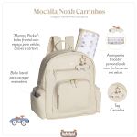 Mochila Maternidade Noah Carrinhos Marfim - Masterbag