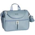 Mala com rodinhas + Bolsa Nina + Frasqueira Térmica Emy + Porta Carteira de Vacinação Carrinhos Azul – Masterbag