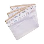 Mala com rodinhas + Bolsa Anne + Bolsa Vicky + Porta Carteira de Vacinação Carrinhos Marfim - Masterbag