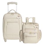 Mala com rodinhas + Mochila Urban Carrinhos Marfim – Masterbag