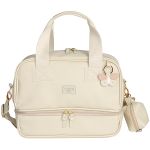 Mala com rodinhas + Bolsa Nina + Bolsa Térmica Vicky Borboletas Marfim – Masterbag