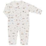 Macacão longo c/ golinha para bebê em algodão egípcio Fazendinha - Mini & Co.