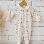 Macacão longo c/ golinha para bebê em algodão egípcio Fazendinha - Mini & Co.