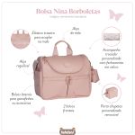Bolsa Térmica para bebê Nina Borboletas Rosa - Masterbag