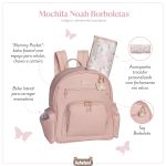 Mochila Maternidade Noah Borboletas Rosa - Masterbag