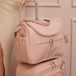 Mala com rodinhas + Bolsa Nina Borboletas Rosa - Masterbag