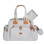 Mala com rodinhas + Bolsa Everyday + Bolsa Vicky + Porta Carteira de Vacinação Alasca Cinza - Masterbag