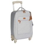 Mala com rodinhas + Bolsa Anne + Frasqueira Emy + Porta Carteira de Vacinação Alasca Cinza – Masterbag