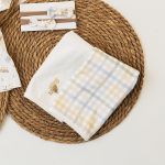 Kit com 2 toalhinhas de boca atoalhadas Xadrez Fazendinha - Mini & Co.