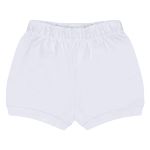 Shorts para bebê em algodão egípcio Branco - Mini & Co.
