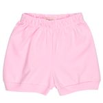 Shorts para bebê em algodão egípcio Rosa - Mini & Co.