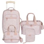 Mala com rodinhas + Bolsa Anne + Bolsa Vicky + Porta Carteira de Vacinação Liberty - Masterbag